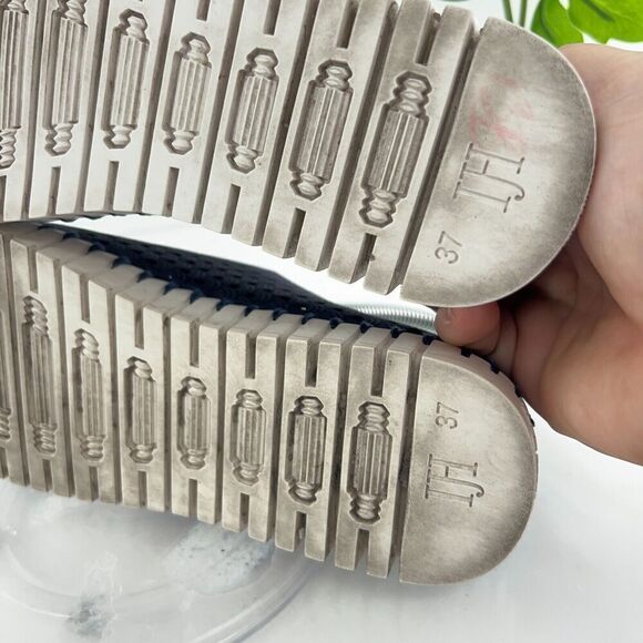 Ilse Jacobsen Womens Tulip Slip On Shoe Size 37 7 Blue Perforated Vegan Leather - Picture 8 of 11